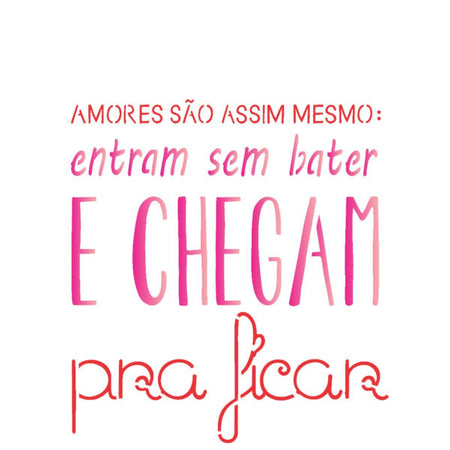 Stencil OPA 15x20 1836 Amores São Assim - Palácio da Arte