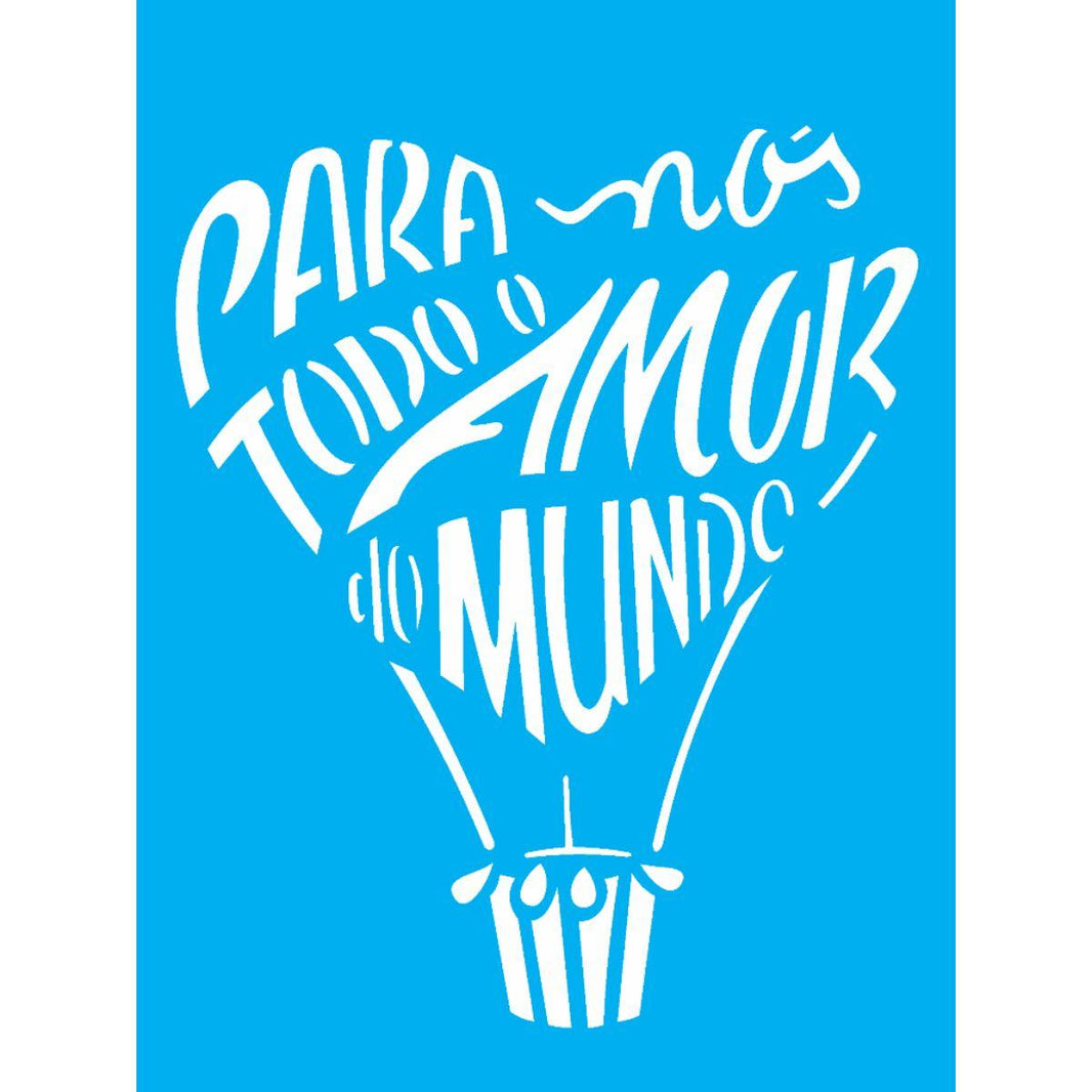 Stencil OPA 15x20 1837 Balão Amor - Palácio da Arte