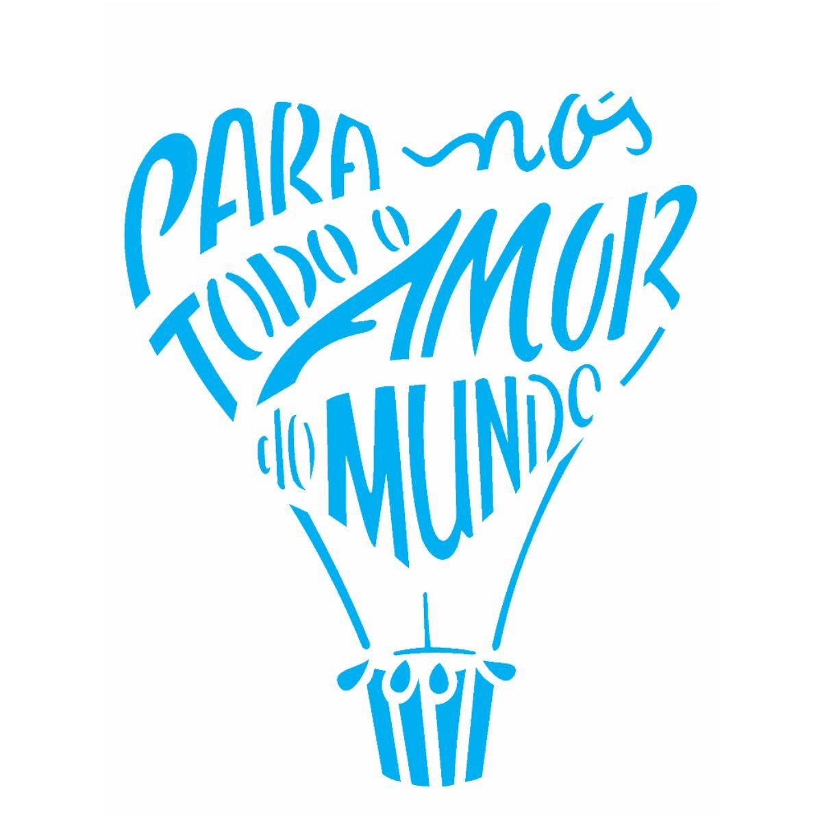 Stencil OPA 15x20 1837 Balão Amor - Palácio da Arte