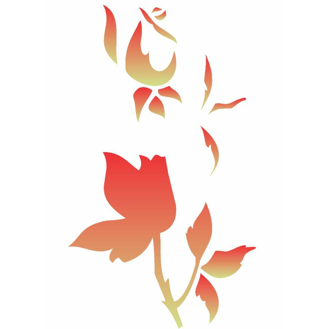 Stencil OPA 15x20 1883 Flor Rosa - Palácio da Arte