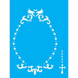 Stencil OPA 15x20 2175 Religião Moldura Celestial - Palácio da Arte