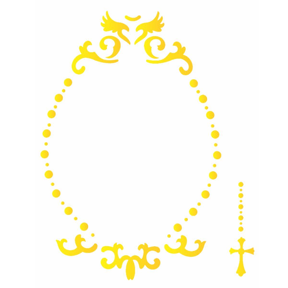 Stencil OPA 15x20 2175 Religião Moldura Celestial - Palácio da Arte
