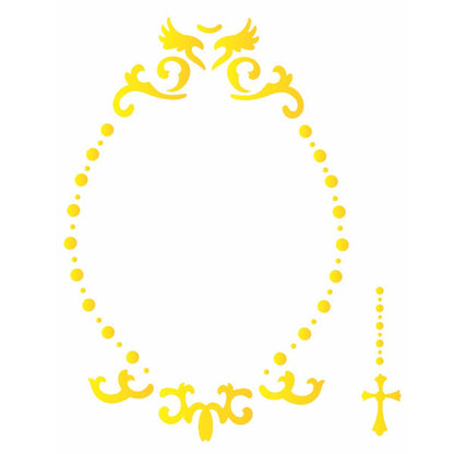 Stencil OPA 15x20 2175 Religião Moldura Celestial - Palácio da Arte