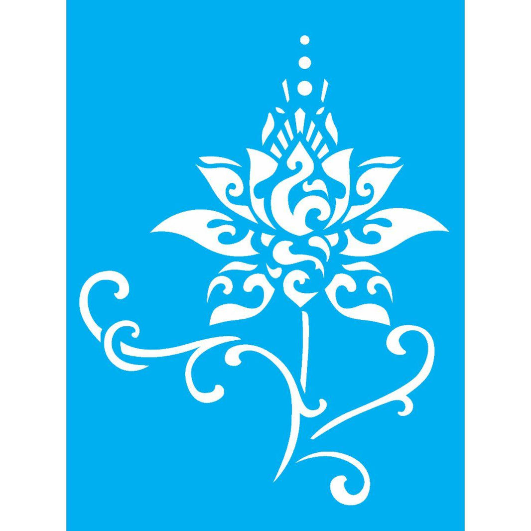 Stencil OPA 15x20 2245 Flor de Lotus Estilizado - Palácio da Arte