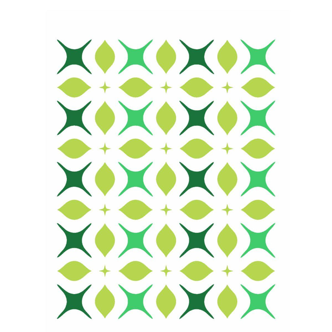 Stencil OPA 15x20 2345 Estamparia Flor 4 Pontas - Palácio da Arte