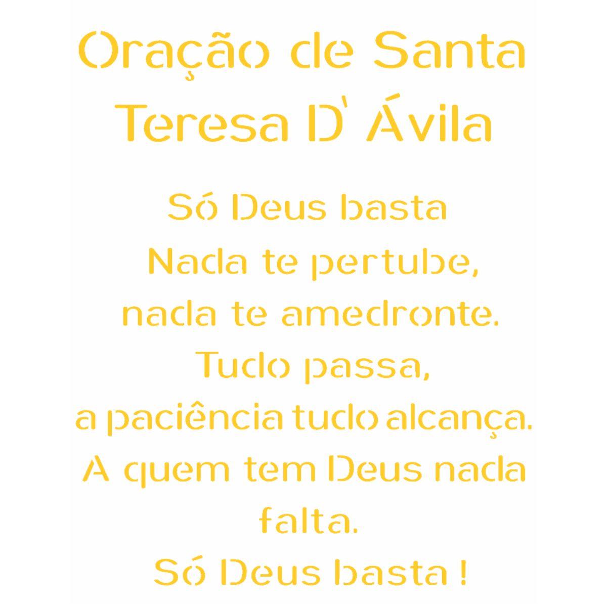 Stencil OPA 15x20 2355 Oração Santa Teresa D' Ávila - Palácio da Arte