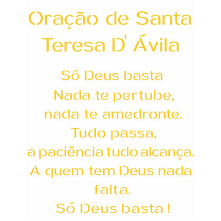 Stencil OPA 15x20 2355 Oração Santa Teresa D' Ávila - Palácio da Arte