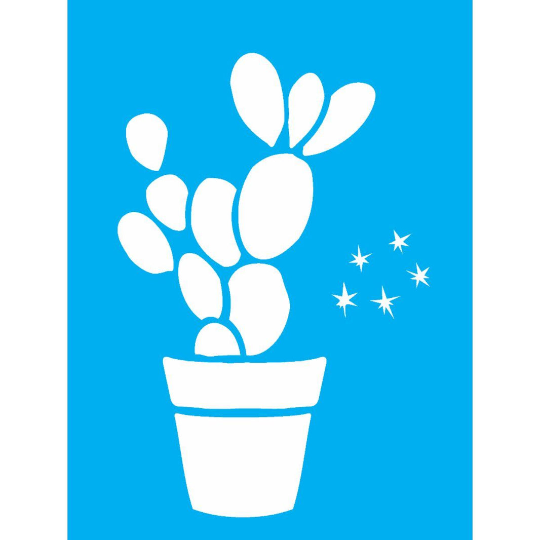 Stencil OPA 15x20 2497 Plantas Cactos - Palácio da Arte