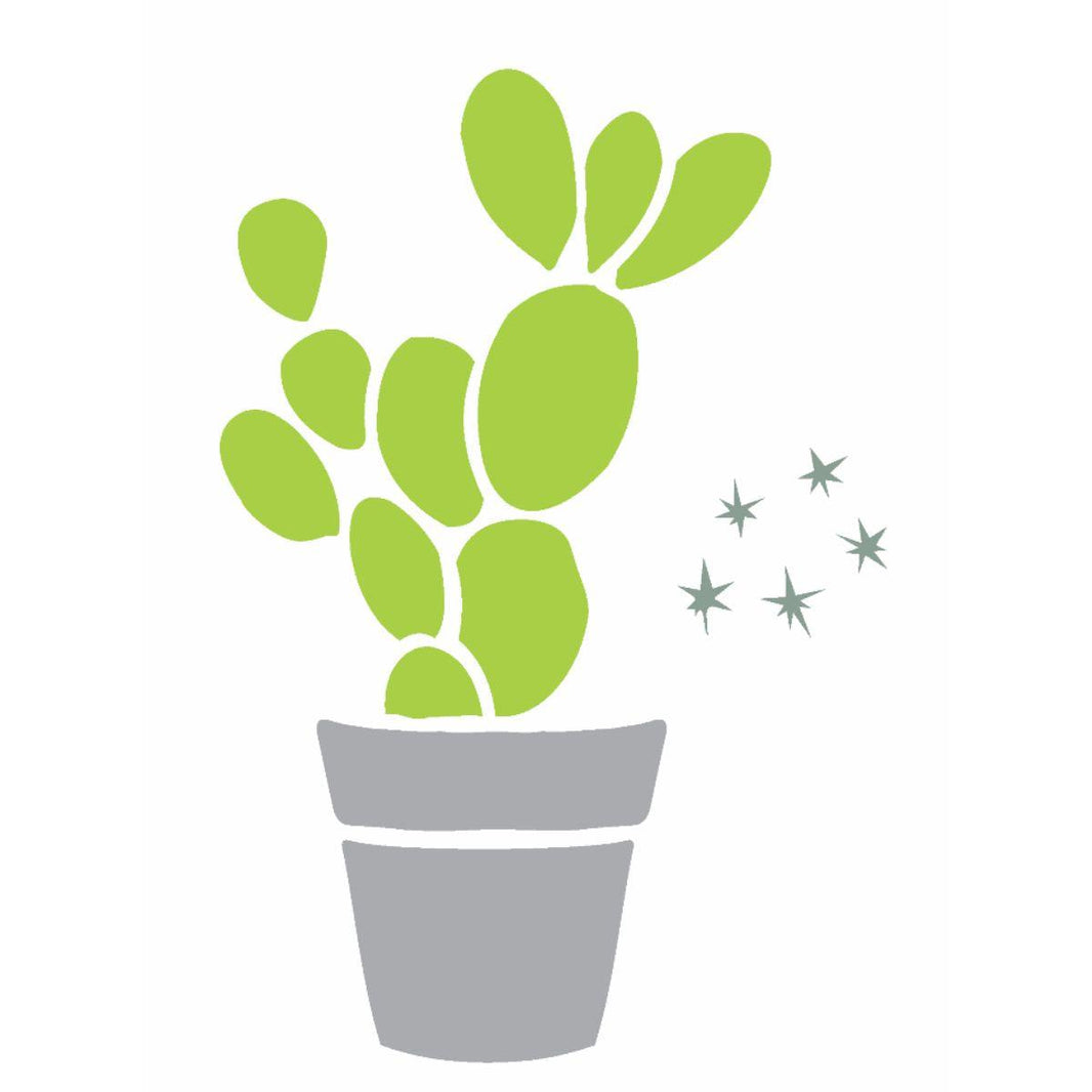 Stencil OPA 15x20 2497 Plantas Cactos - Palácio da Arte