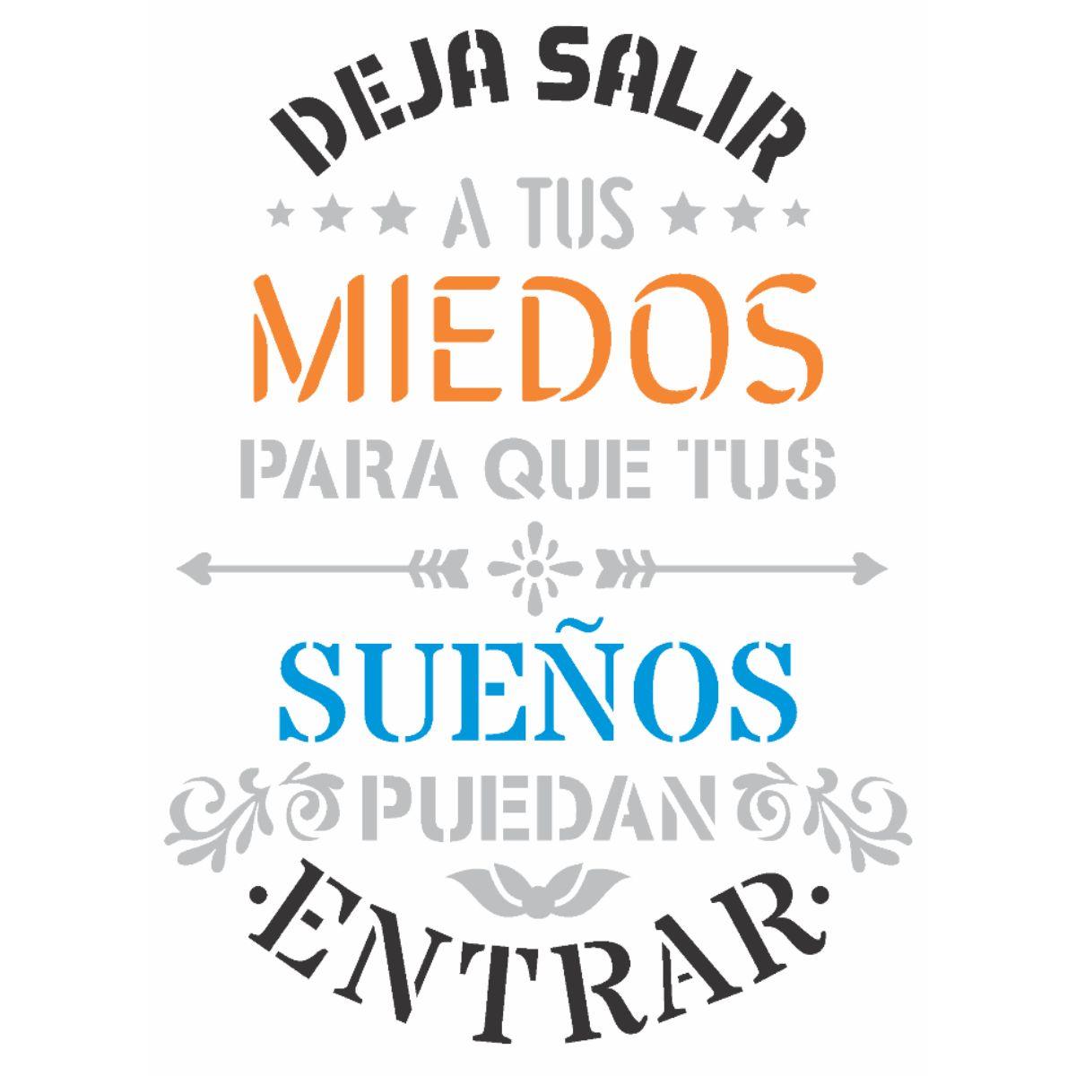 Stencil OPA 15x20 2843 Frase Deja Salir - Palácio da Arte