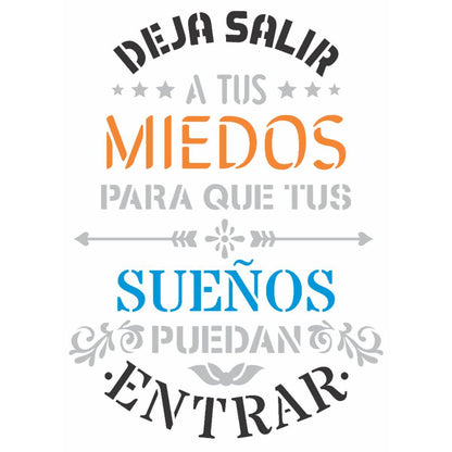 Stencil OPA 15x20 2843 Frase Deja Salir - Palácio da Arte