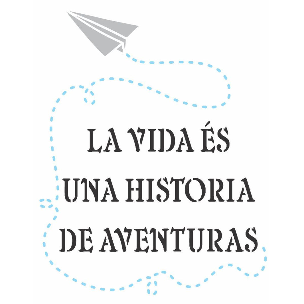 Stencil OPA 15x20 2844 Frase La Vida És - Palácio da Arte