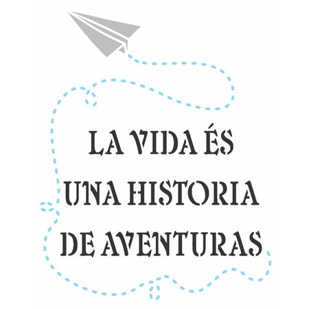 Stencil OPA 15x20 2844 Frase La Vida És - Palácio da Arte