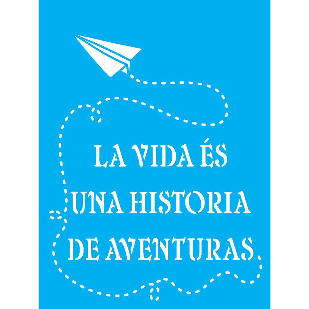 Stencil OPA 15x20 2844 Frase La Vida És - Palácio da Arte