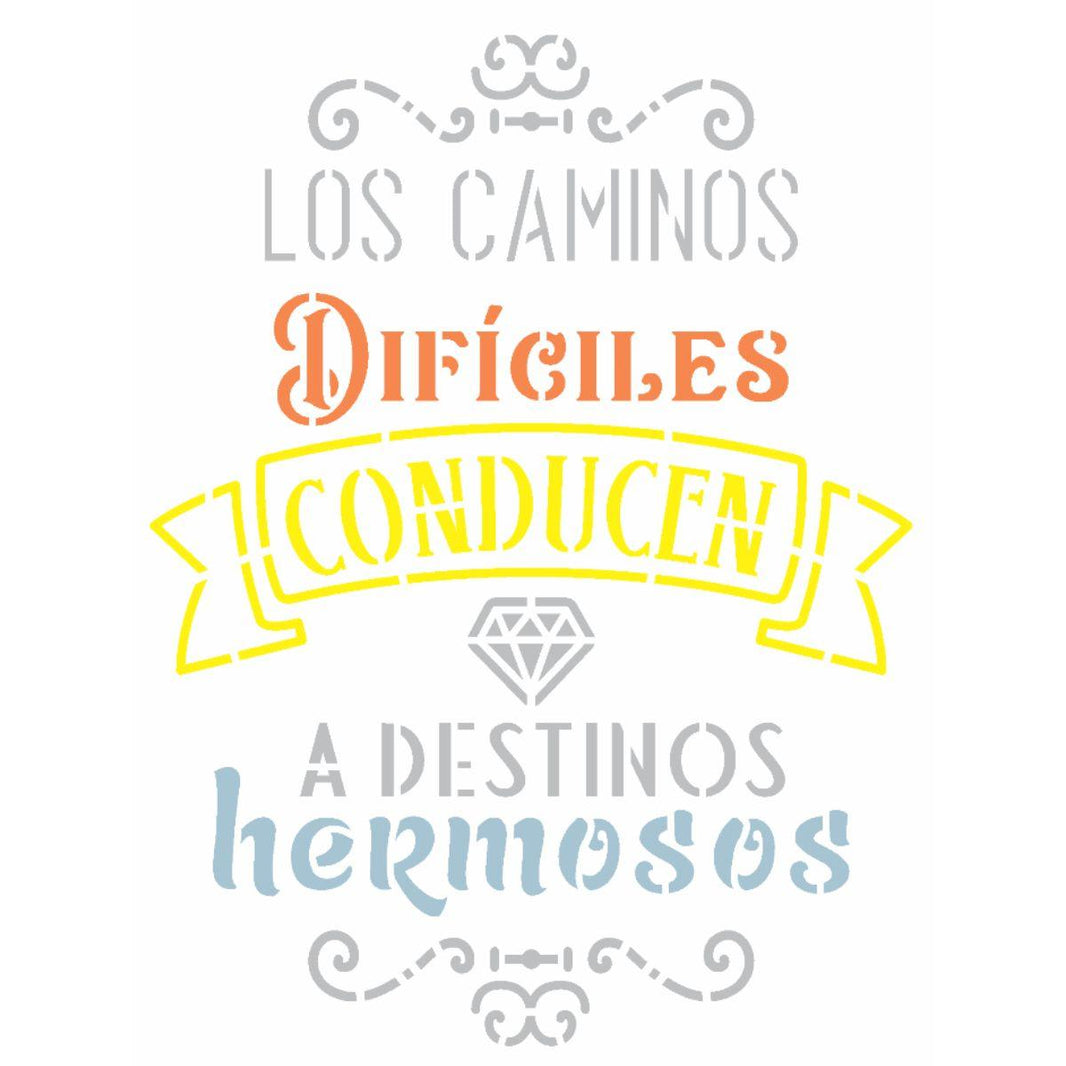 Stencil OPA 15x20 2845 Frase Los Camiños - Palácio da Arte