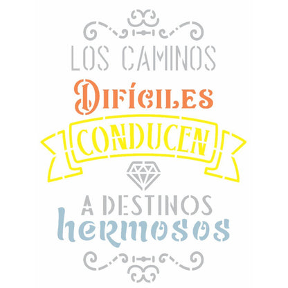 Stencil OPA 15x20 2845 Frase Los Camiños - Palácio da Arte
