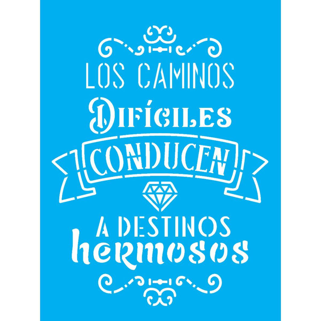 Stencil OPA 15x20 2845 Frase Los Camiños - Palácio da Arte