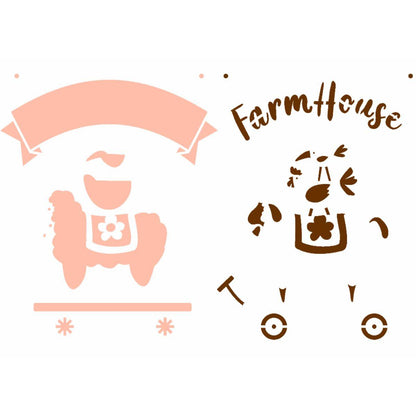 Stencil OPA 15x20 2935 FarmHouse Bichos - Palácio da Arte