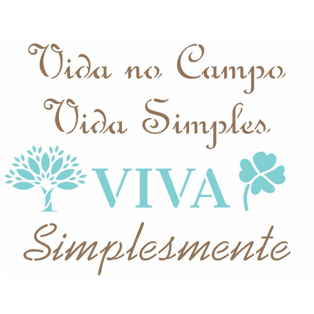 Stencil OPA 15x20 2975 Frase Vida no Campo - Palácio da Arte