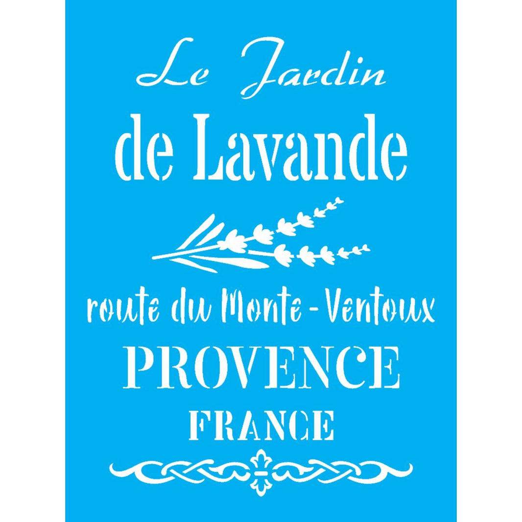 Stencil OPA 15x20 3157 Frase Le Jardin De Lavande - Palácio da Arte