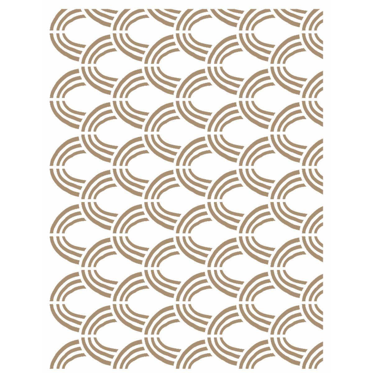 Stencil OPA 15x20 3305 Estamparia Tribal Ondas - Palácio da Arte