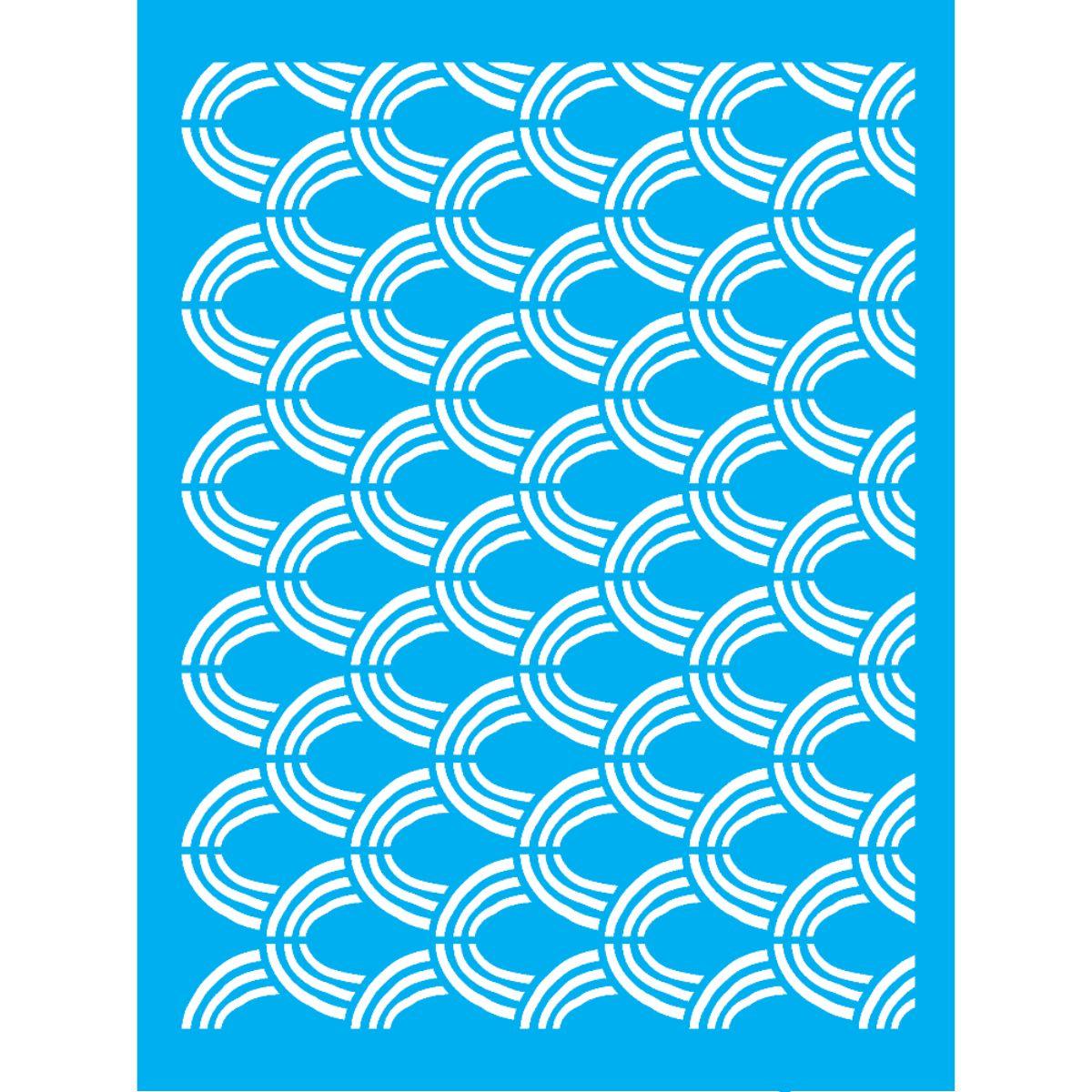 Stencil OPA 15x20 3305 Estamparia Tribal Ondas - Palácio da Arte