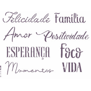 Stencil OPA 15x20 3310 Palavras Lettering II - Palácio da Arte