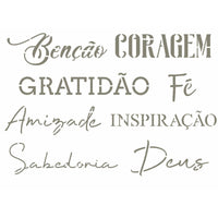 Stencil OPA 15x20 3311 Palavras Lettering III - Palácio da Arte