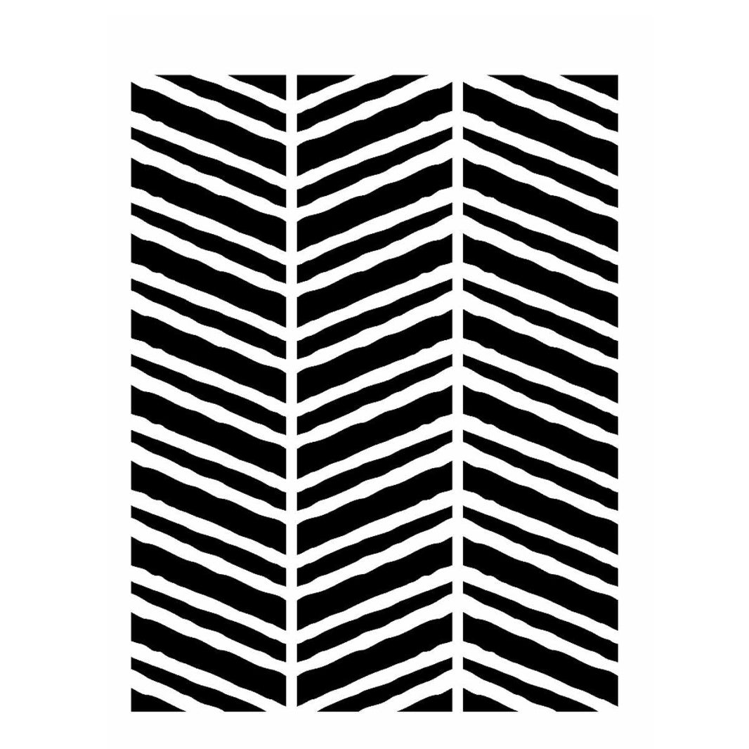 Stencil OPA 15x20 3351 Estamparia Zigue Zague Irregulares - Palácio da Arte