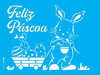 Stencil OPA 15x20 3640 Feliz Páscoa III - Palácio da Arte