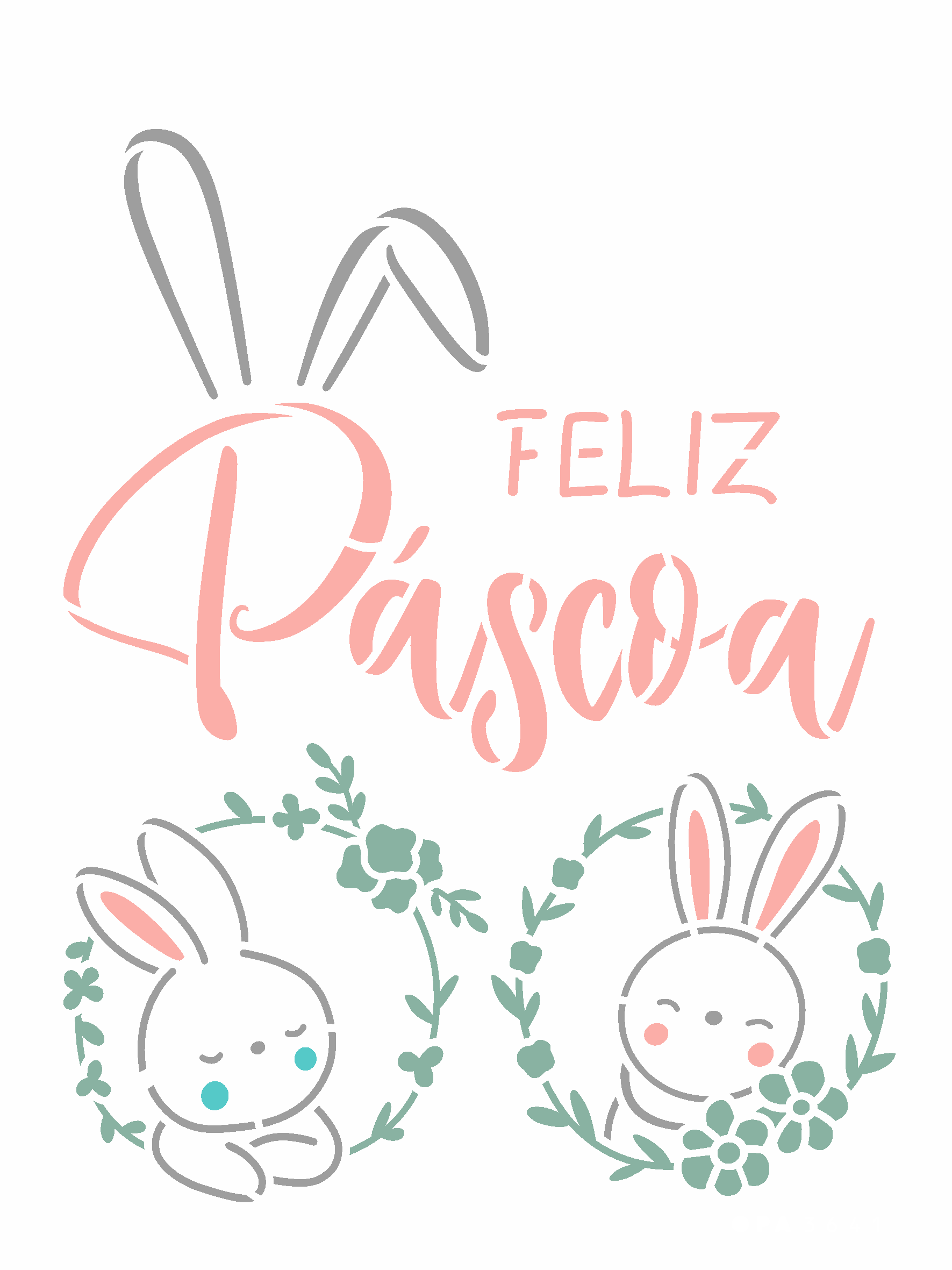 Stencil OPA 15x20 3641 Feliz Páscoa IV - Palácio da Arte