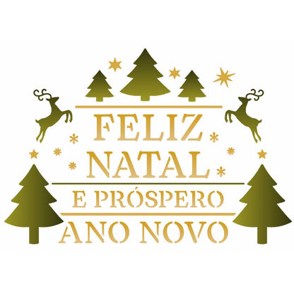 Stencil OPA 15x20 Natal 3289 Feliz Natal III - Palácio da Arte