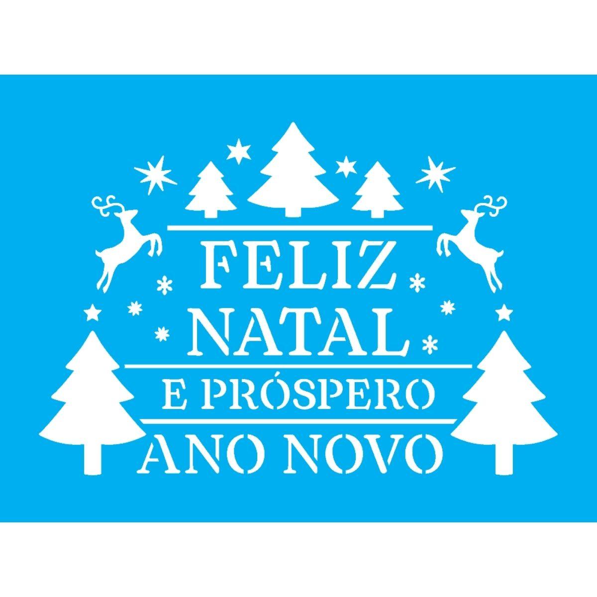 Stencil OPA 15x20 Natal 3289 Feliz Natal III - Palácio da Arte