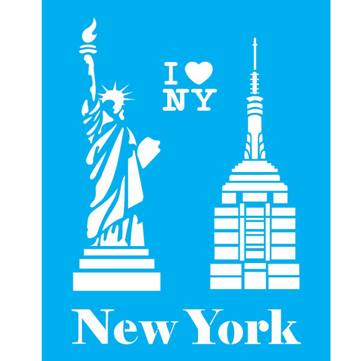 Stencil OPA 20x25 1162 Cidade New York - Palácio da Arte