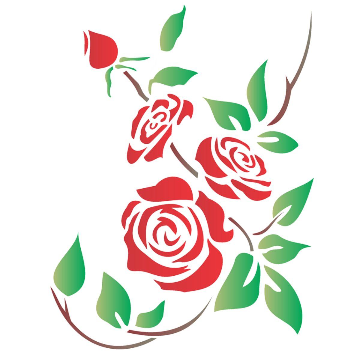 Stencil OPA 20x25 1168 Flores Rosa - Palácio da Arte