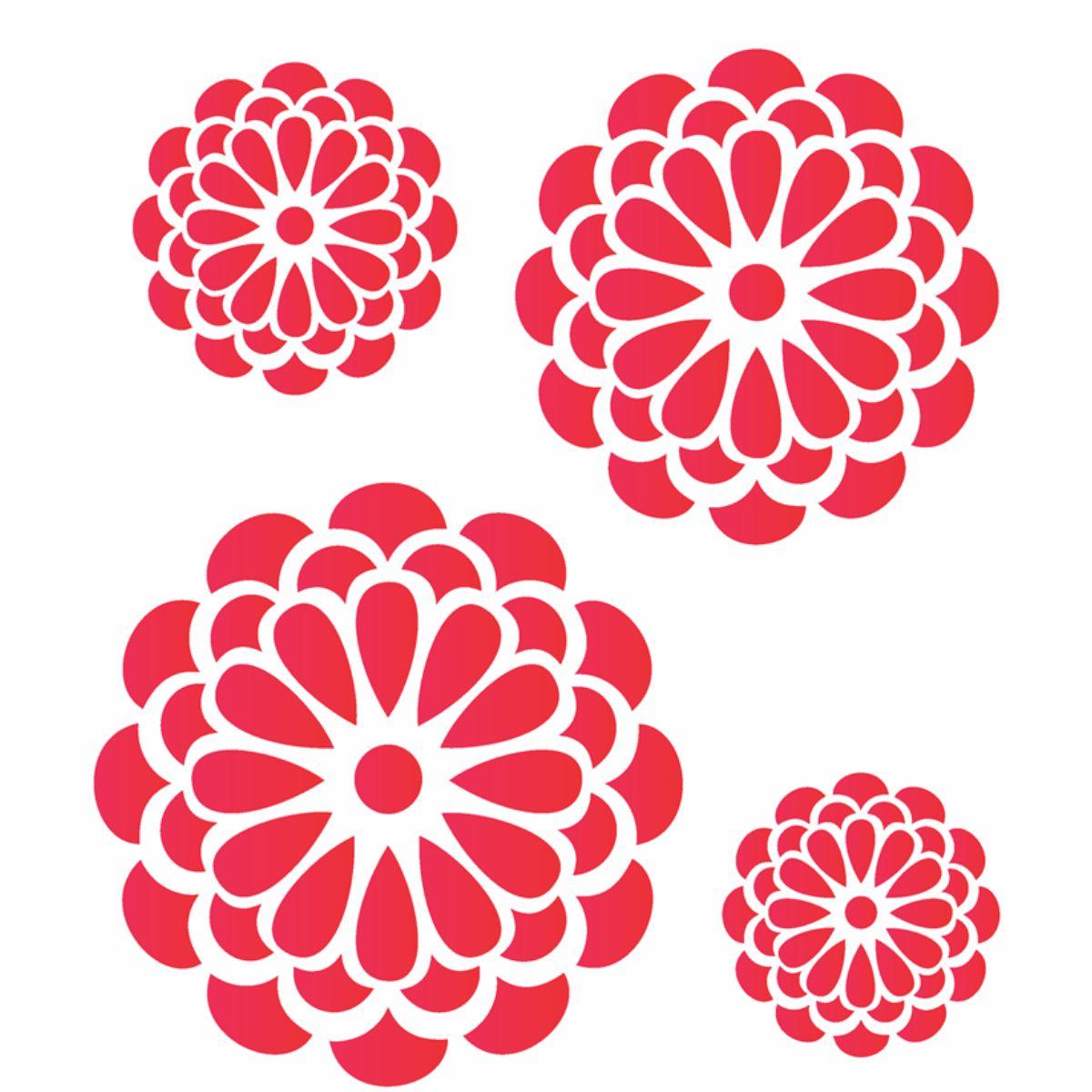 Stencil OPA 20x25 1245 Flores Redondas - Palácio da Arte