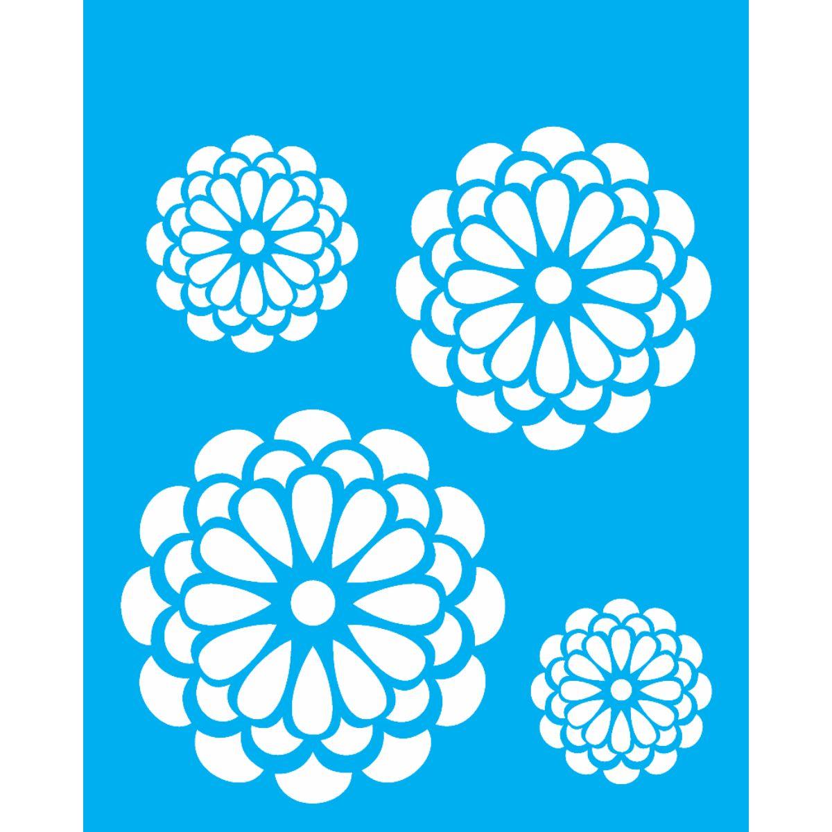 Stencil OPA 20x25 1245 Flores Redondas - Palácio da Arte