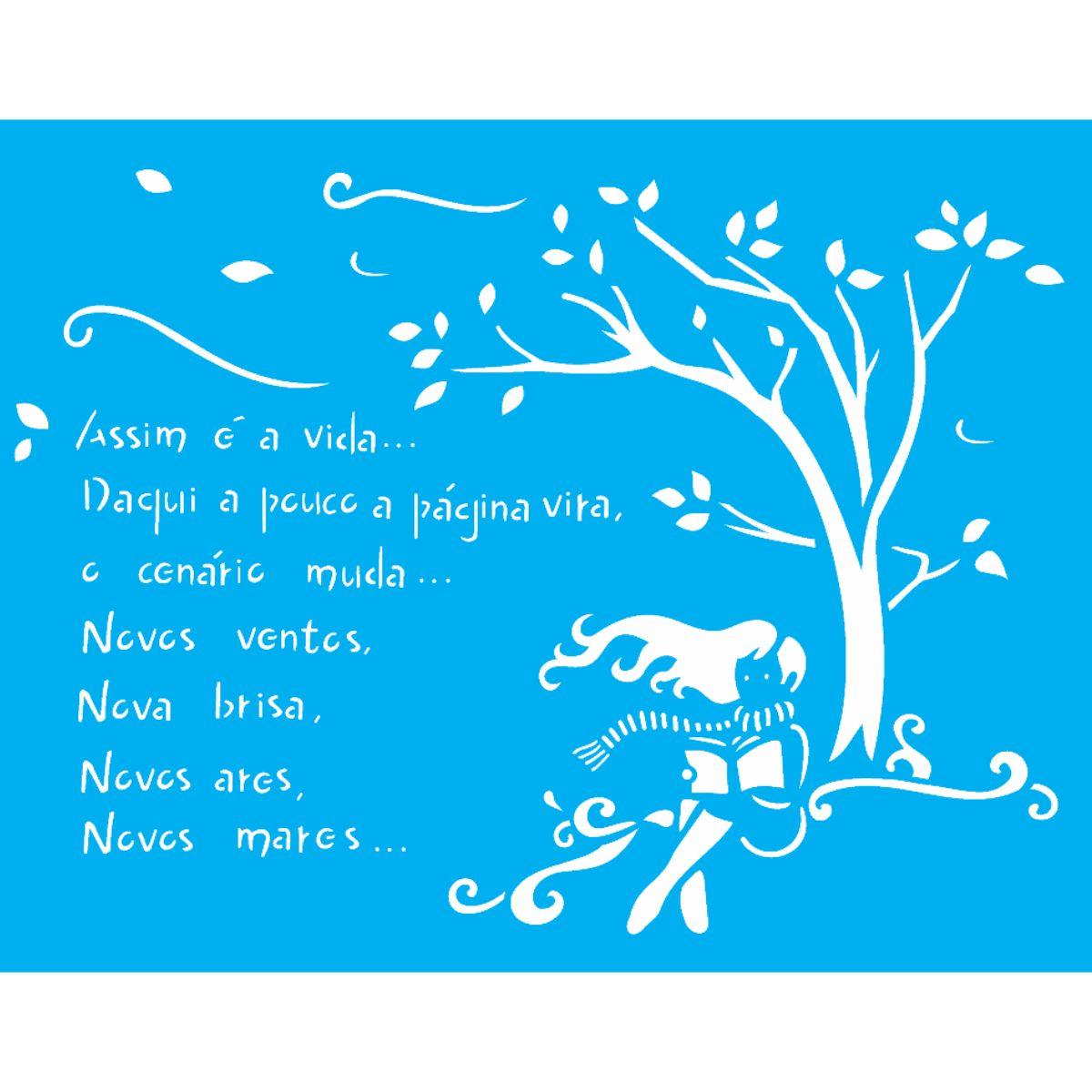 Stencil OPA 20x25 1336 Poema Vida - Palácio da Arte