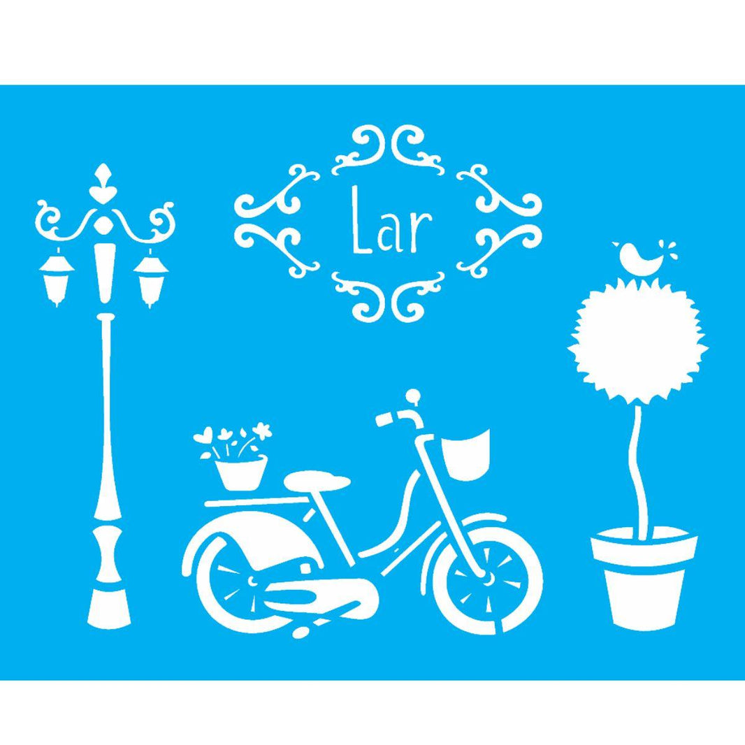Stencil OPA 20x25 1401 Bicicleta e Poste - Palácio da Arte