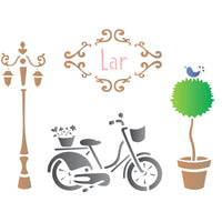 Stencil OPA 20x25 1401 Bicicleta e Poste - Palácio da Arte