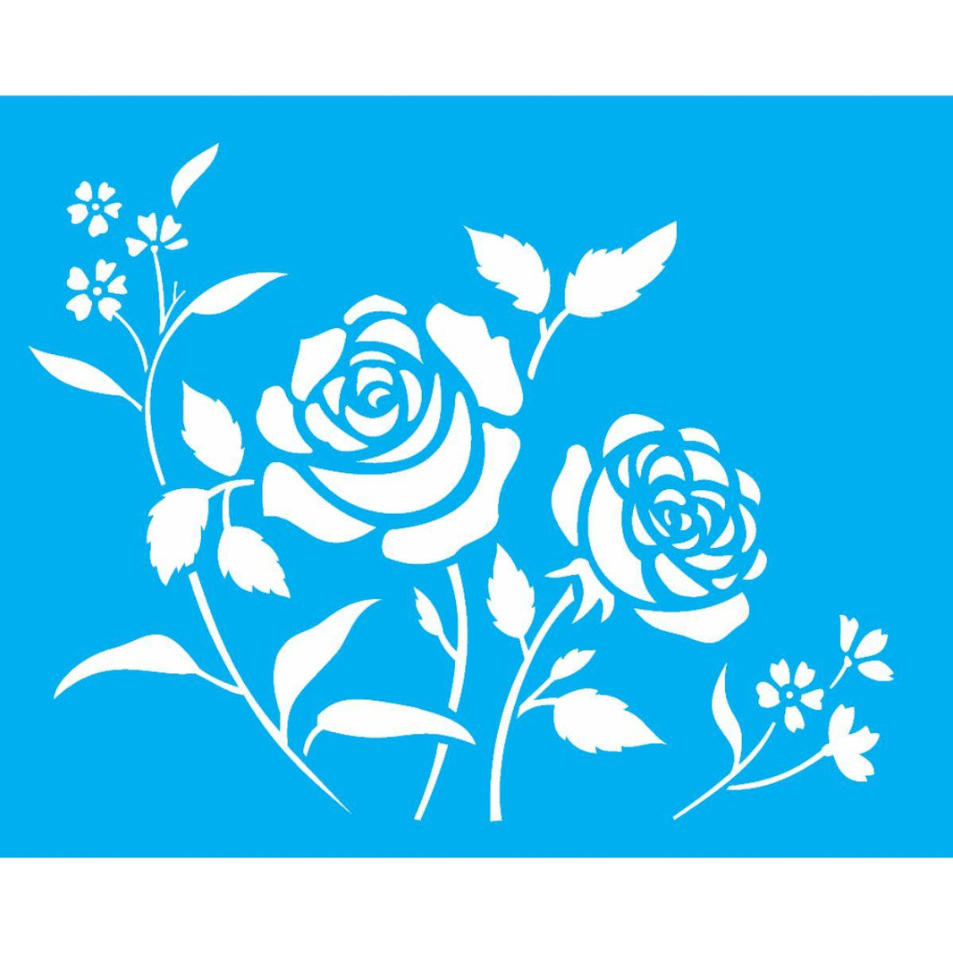 Stencil OPA 20x25 1408 Flores Roseira - Palácio da Arte