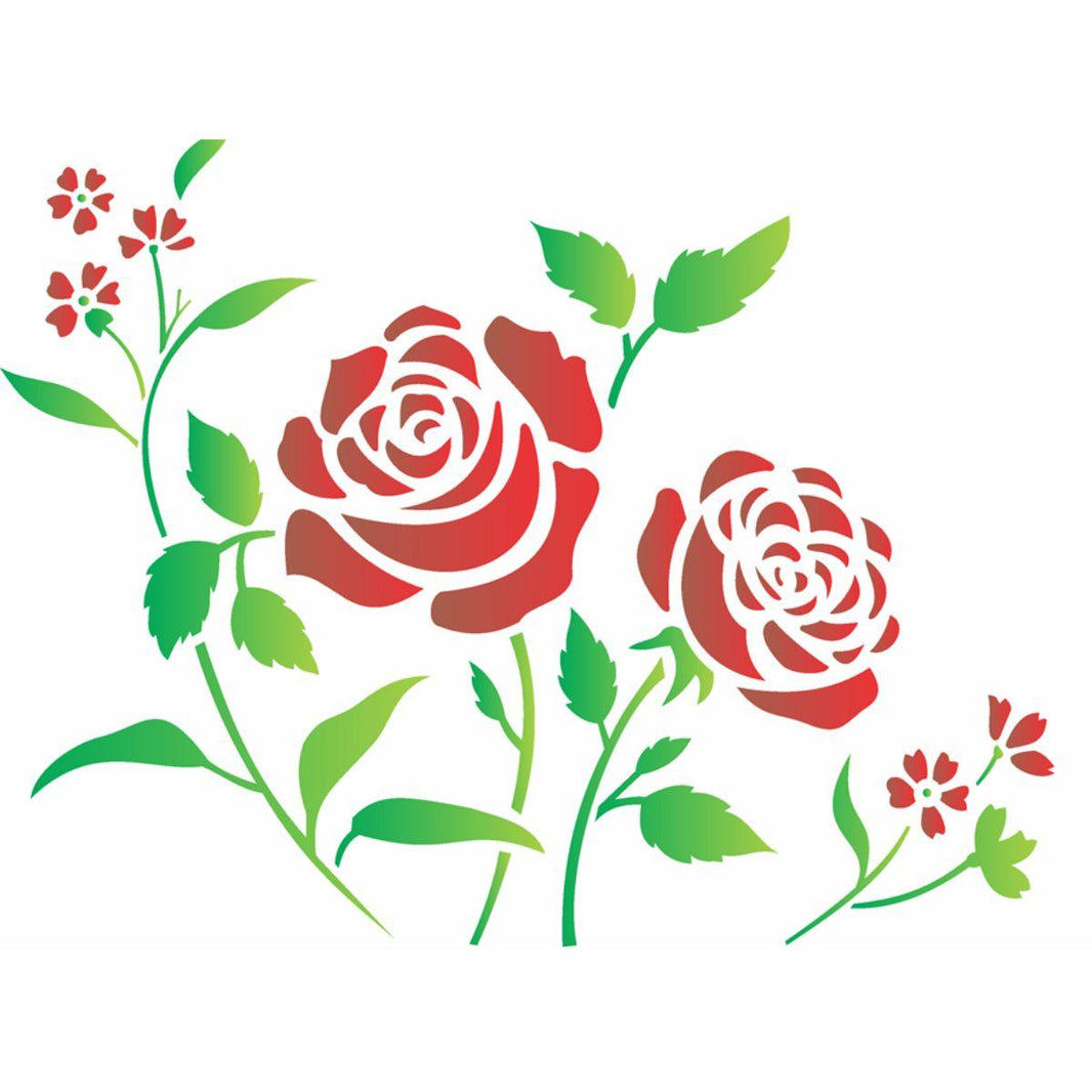 Stencil OPA 20x25 1408 Flores Roseira - Palácio da Arte