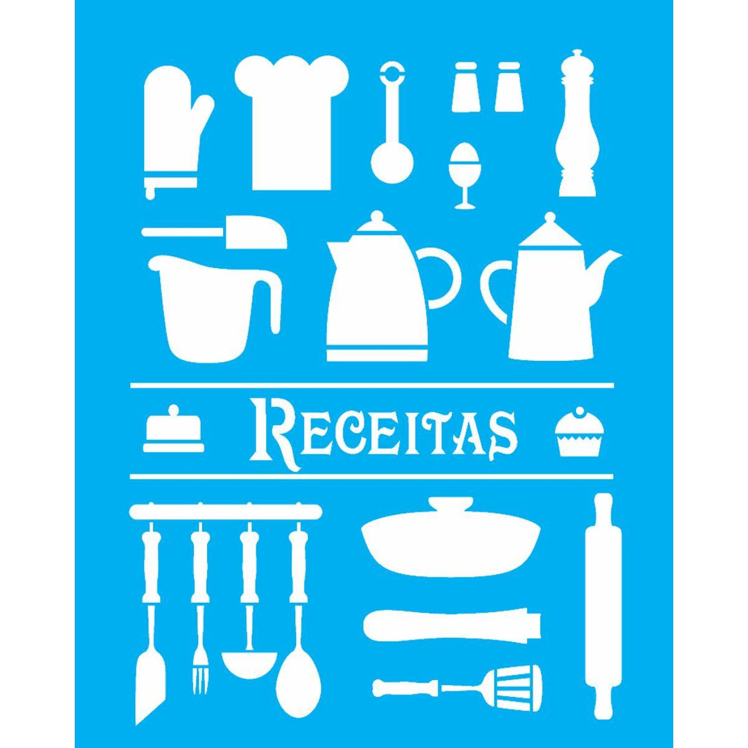 Stencil OPA 20x25 1439 Estampas Receitas - Palácio da Arte