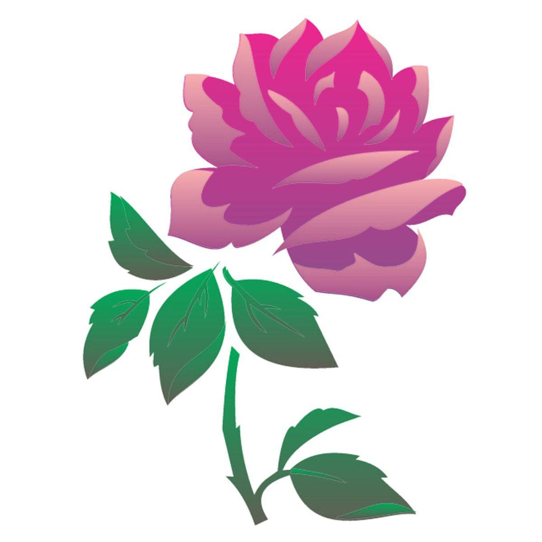 Stencil OPA 20x25 1881 Flor Rosa - Palácio da Arte