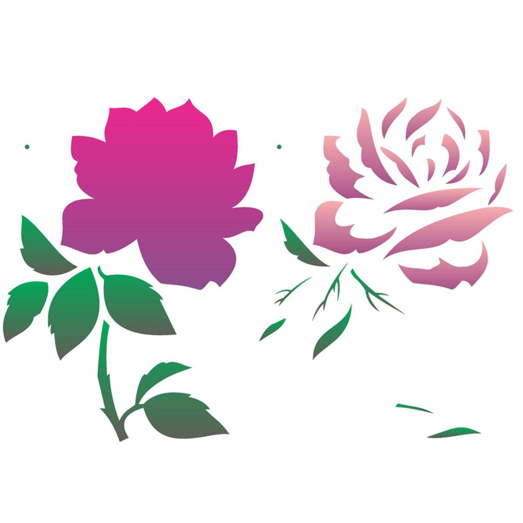 Stencil OPA 20x25 1881 Flor Rosa - Palácio da Arte