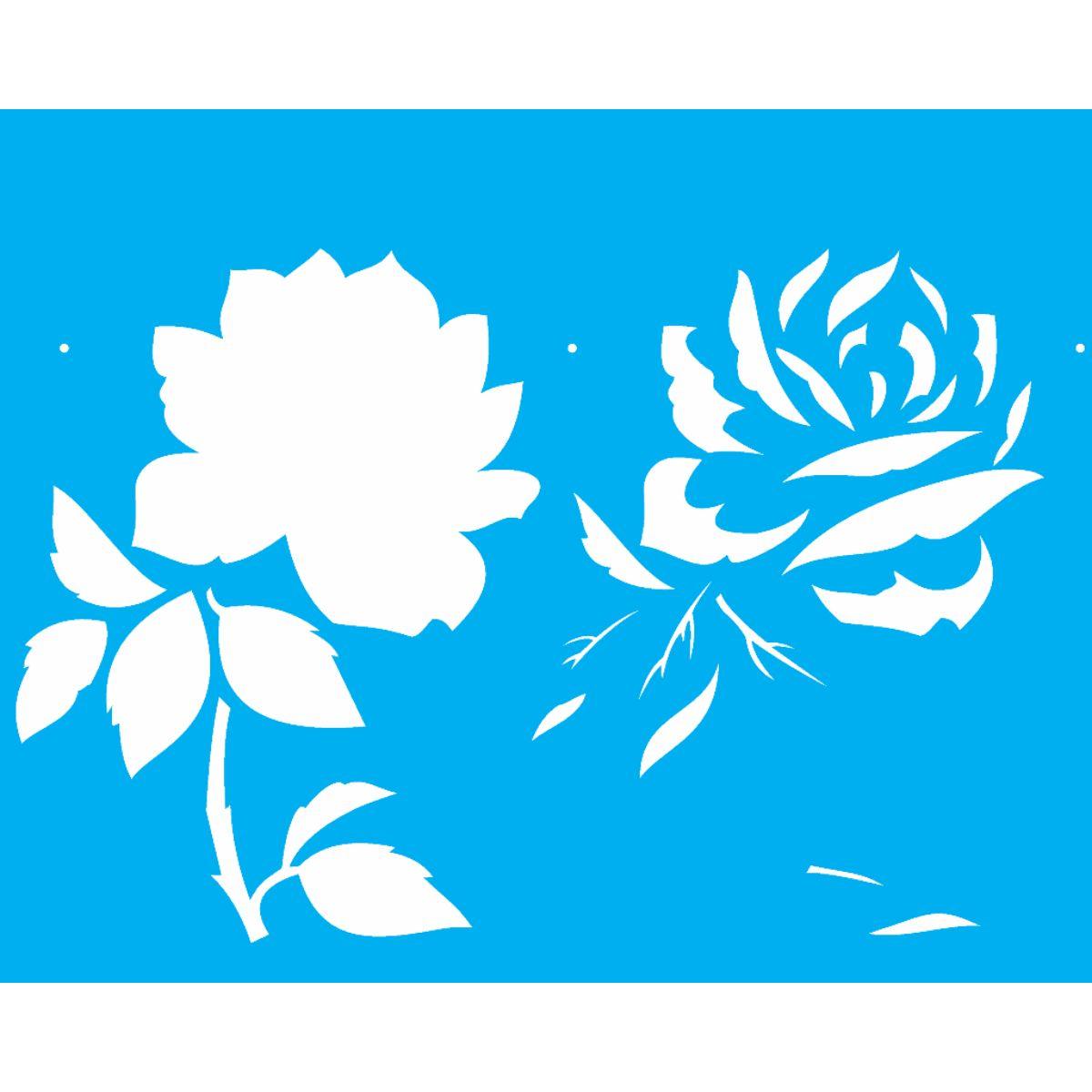 Stencil OPA 20x25 1881 Flor Rosa - Palácio da Arte