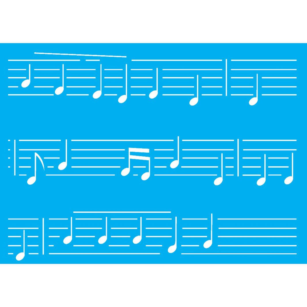 Stencil OPA 20x25 2074 Notas Musicais - Palácio da Arte
