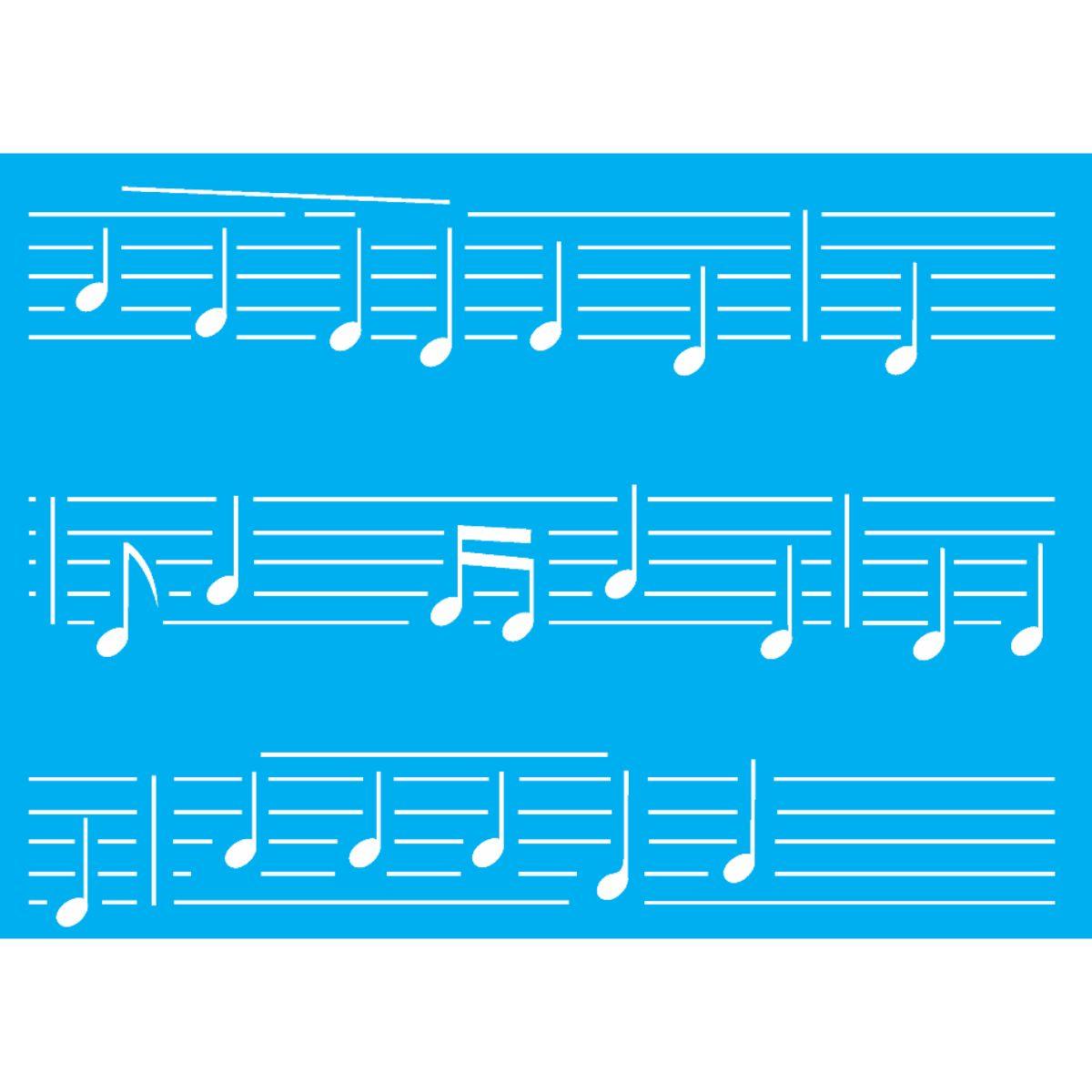 Stencil OPA 20x25 2074 Notas Musicais - Palácio da Arte