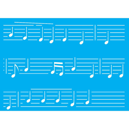 Stencil OPA 20x25 2074 Notas Musicais - Palácio da Arte
