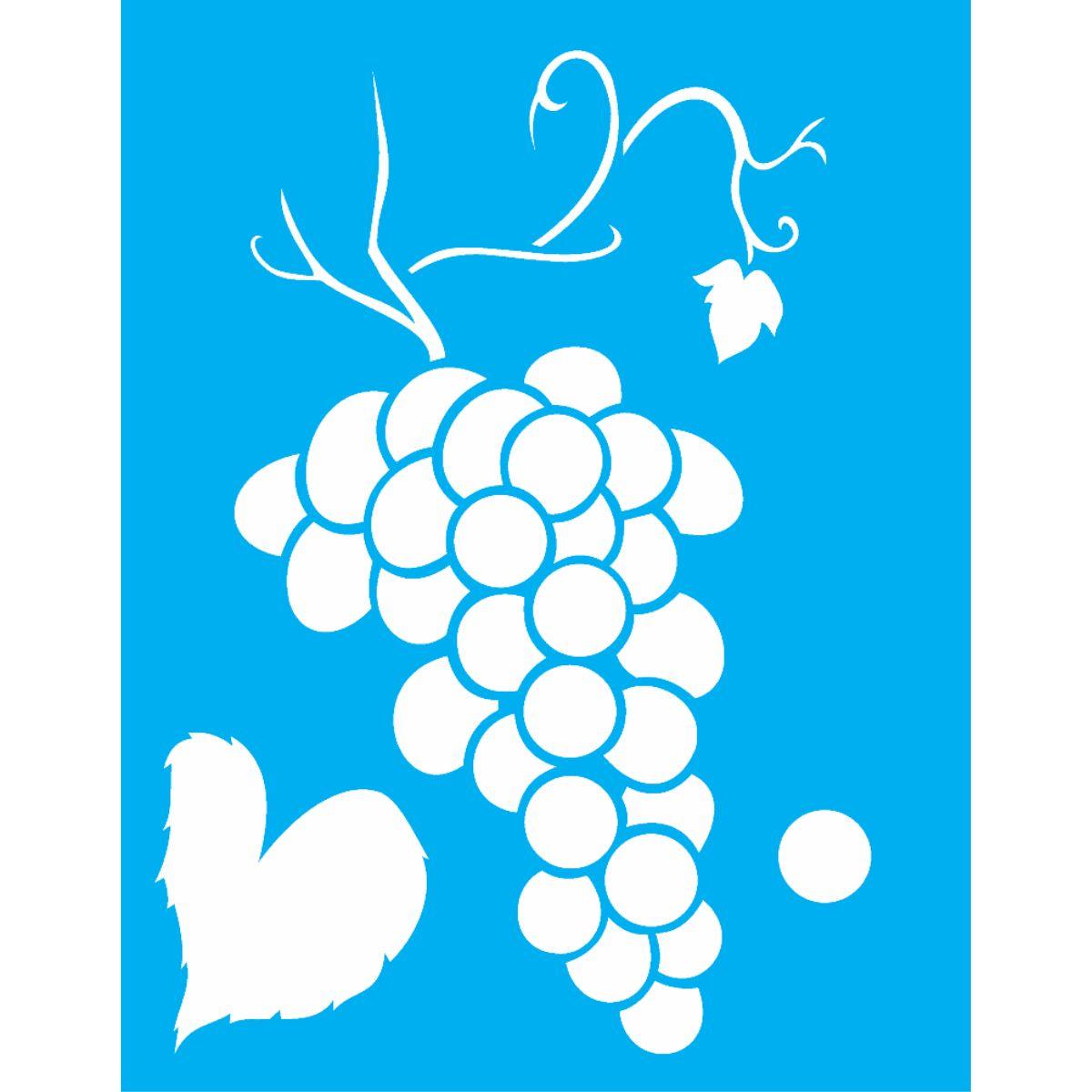 Stencil OPA 20x25 2187 Frutas Uva II - Palácio da Arte